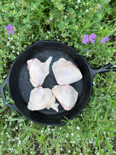Load image into Gallery viewer, 4 Chicken Thighs: Bone-IN, Skin on
