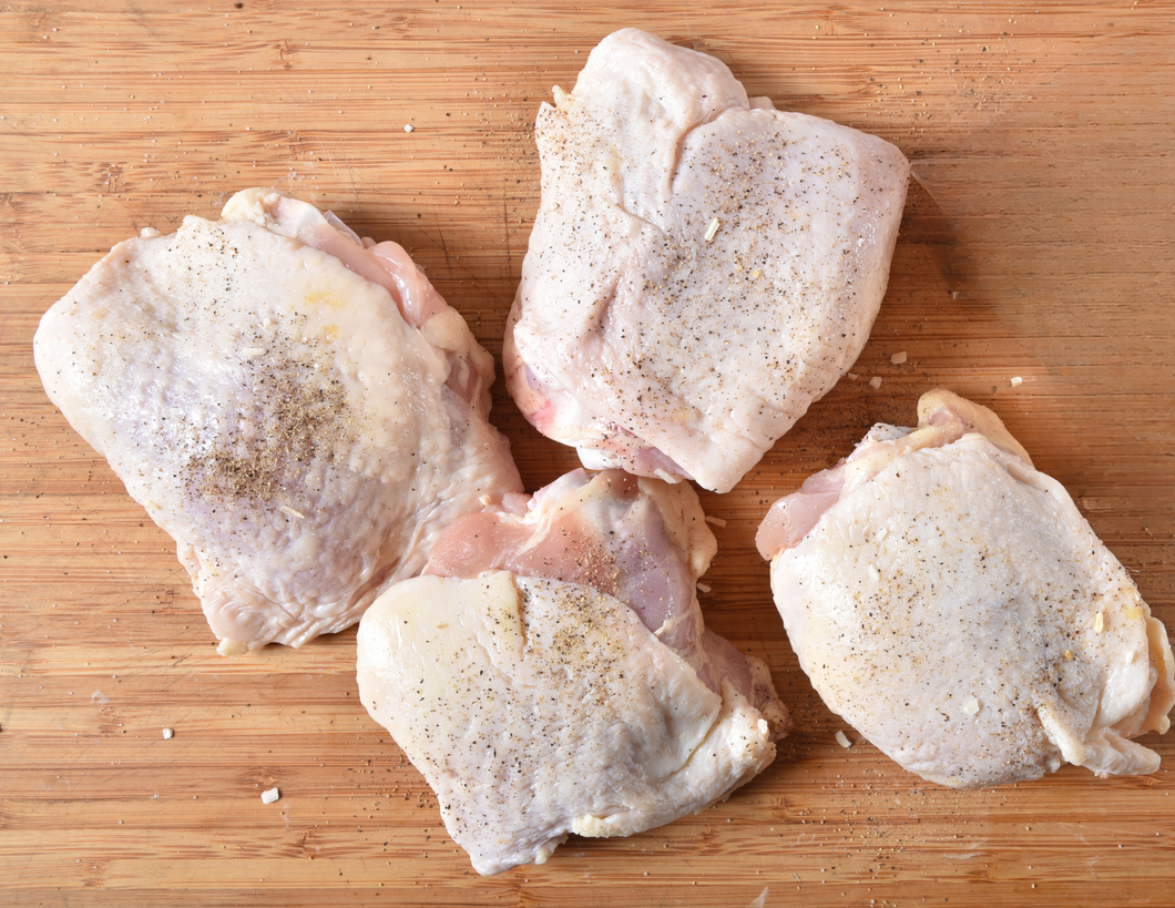 4 Chicken Thighs: Bone-IN, Skin on