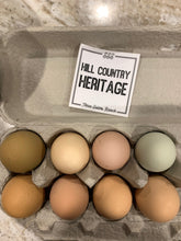 Load image into Gallery viewer, 1 dozen Hill Country Pasture Eggs--Rainbow
